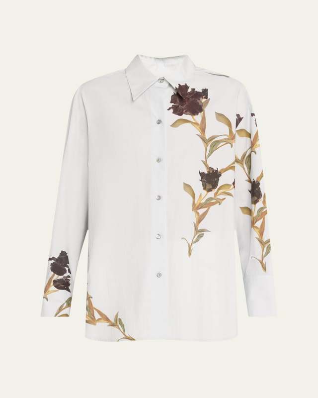 Long-Sleeve Iris Button-Front Shirt